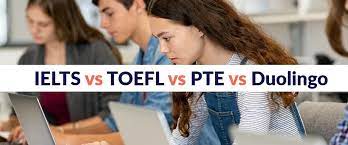 IELTS Vs TOEFL Vs PTE Academic Vs Duolingo